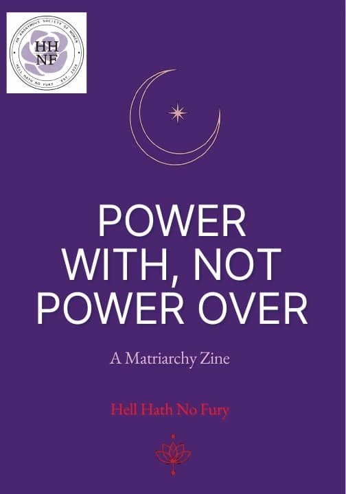 Purple cover of Power With, Not Power Over: A Matriarchy Zine